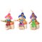 Gardenised 12 Inch Sitting on Straw and Hay Bales Multicolor Trio Scarecrows for Halloween, Fall and All Time Season Garden Decor, Scatter them Around or Gather them Together for a Mesmerizing Display